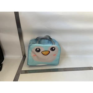 Geantă Frigorifică, Flippy, cu Desene Animat, Portabilă pentru Copii, de Prânz, din Pânză Oxford, 22x14x19 cm, Model Pinguin, Albastru - Img 2