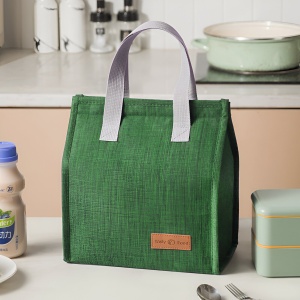 Geanta Termoizolanta Tip Bento Bag Flippy, Camping Cooler, Aluminiu, 22.5x13x25,5 cm, 3.3 L, Verde - Img 2