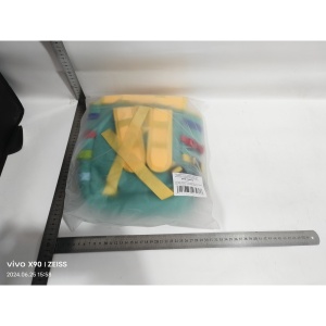 Ghiozdan Montessori, Flippy, pentru Copii 2-6 ani, Fidget Pop, cu Catarame si Fermoare, Jucarii Senzoriale, Activitate de Invatare prin Joc, Turcoaz, 0.25 kg, 28x10x23 cm - Img 8
