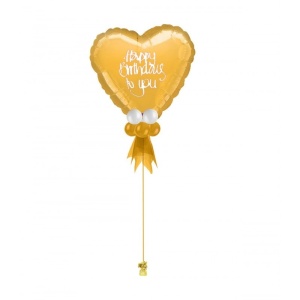 Greutate pentru Baloane cu Heliu, Flippy, din Folie cu Franjuri, 170g, 13 x 5 x 3 cm, Auriu - Img 3