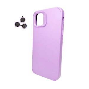 Husa Apple iPhone 14 Pro Max, Flippy, din Silicon Lichid, Interior din Microfibra, Lentile Fosforescente de Protectie Camera, Anti Amprenta, Rezistenta la Socuri, Mov - Img 6
