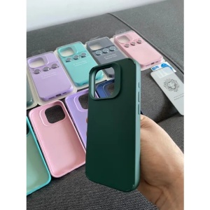 Husa Apple iPhone 14 Pro Max, Flippy, din Silicon Lichid, Interior din Microfibra, Lentile Fosforescente de Protectie Camera, Anti Amprenta, Rezistenta la Socuri, Verde - Img 11