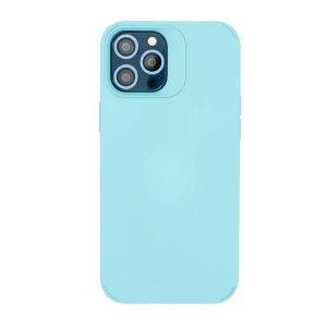 Husa Apple iPhone 15, Flippy, din Silicon Lichid, Interior din Microfibra, Lentile Fosforescente de Protectie Camera, Anti Amprenta, Rezistenta la Socuri, Bleu
