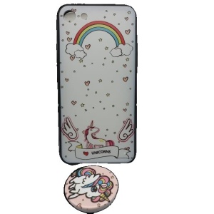 Husa Apple iPhone 6/6S Multicolor Model Unicorn Suport inclus
