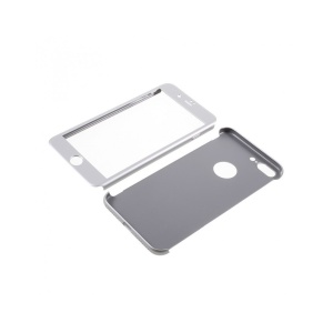 Husa Apple iPhone 7 Plus IPAKY Full Cover 360 Argintiu + Folie Cadou - Img 7