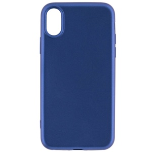 Husa Apple iPhone X Full Silicone 360 Albastru + Folie de protectie - Img 3