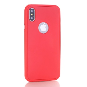Husa Apple iPhone X Full Silicone Rosu - Img 6