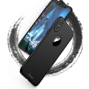Husa Apple iPhone X IPAKY Full Cover 360 Negru + Folie Cadou - Img 3