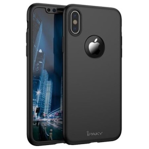 Husa Apple iPhone X IPAKY Full Cover 360 Negru + Folie Cadou - Img 13