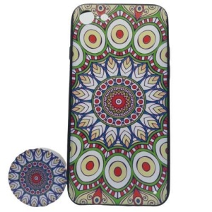 Husa Apple iPhone X/XS Multicolor Model Paun + Popsocket inclus - Img 2