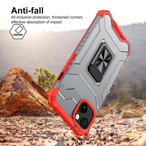 Husa de protectie Flippy compatibila cu Apple iPhone 13 Mini Acrylic Armor cu suport Rosu - Img 2