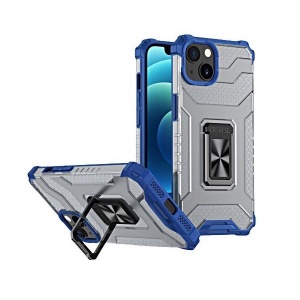Husa de protectie Flippy compatibila cu Apple iPhone 13 Mini Acrylic Armor cu suport Albastru - Img 1