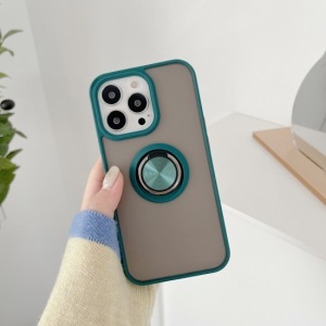 Husa de protectie Flippy compatibila cu Apple iPhone 13 Pro Max,Defender cu prindere inel,Verde - Img 2