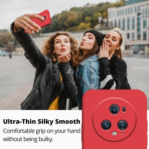 Husa de Protectie, Flippy, pentru Honor Magic 5 Pro, Liquid Silicone, cu Microfibra pe Interior, Protectie Antisoc, Compatibil Incarcare Wireless, Rosu - Img 5