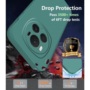 Husa de Protectie, Flippy, pentru Honor Magic 6 Pro, Liquid Silicone, cu Microfibra pe Interior, Protectie Antisoc, Compatibil Incarcare Wireless, Verde - Img 4
