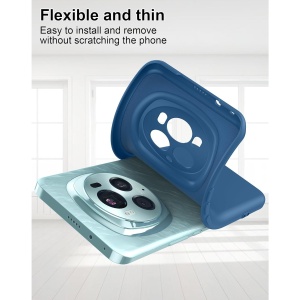 Husa de Protectie, Flippy, pentru Honor Magic 6 Pro, Liquid Silicone, cu Microfibra pe Interior, Protectie Antisoc, Compatibil Incarcare Wireless, Albastru - Img 5