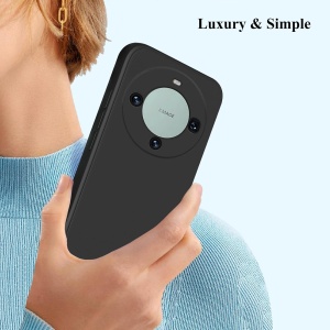 Husa de Protectie, Flippy, pentru Huawei Mate 60 Pro, Liquid Silicone, cu Microfibra pe Interior, Protectie Antisoc, Compatibil Incarcare Wireless, Negru - Img 3