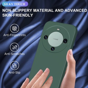 Husa de Protectie, Flippy, pentru Huawei Mate 60 Pro, Liquid Silicone, cu Microfibra pe Interior, Protectie Antisoc, Compatibil Incarcare Wireless, Verde - Img 7