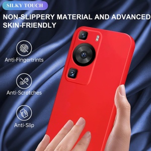 Husa de Protectie, Flippy, pentru Huawei P60 Pro, Liquid Silicon, cu Microfibra pe Interior, Protectie Antisoc, Compatibil Incarcare Wireless, Rosu - Img 11