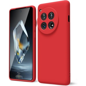 Husa de Protectie, Flippy, pentru OnePlus 12 5G, Liquid Silicone, cu Microfibra pe Interior, Protectie Antisoc, Compatibil Incarcare Wireless, Rosu - Img 1