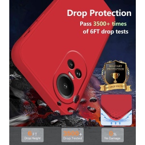 Husa de Protectie, Flippy, pentru Oppo Reno 10 5G, Liquid Silicone, cu Microfibra pe Interior, Protectie Antisoc, Compatibil Incarcare Wireless, Rosu - Img 4