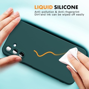 Husa de Protectie, Flippy, pentru Samsung Galaxy A15, Liquid Silicone, cu Microfibra pe Interior, Protectie Antisoc, Compatibil Incarcare Wireless, Verde - Img 7