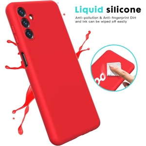 Husa de Protectie, Flippy, pentru Samsung Galaxy S23 FE, Liquid Silicone, cu Microfibra pe Interior, Protectie Antisoc, Compatibil Incarcare Wireless, Rosu - Img 3