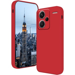 Husa de Protectie, Flippy, pentru Xiaomi Redmi Note 13 Pro Plus 5G, Liquid Silicone, cu Microfibra pe Interior, Protectie Antisoc, Compatibil Incarcare Wireless, Rosu - Img 1