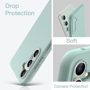 Husa de Protectie Matte TPU, Flippy, pentru Samsung Galaxy S24 FE, Protectie Camera, Antisoc, Antizgariere, Antialunecare, Acoperire Completa, Verde - Img 4