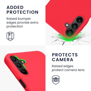 Husa de Protectie Matte TPU, Flippy, pentru Xiaomi Redmi 13C, Protectie Camera, Antisoc, Antizgariere, Antialunecare, Acoperire Completa, Rosu - Img 3