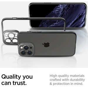 Husa de protectie pentru Apple iPhone 14, Flippy, Bracket series cu suport si protectie pentru camera, Transparent - Img 2