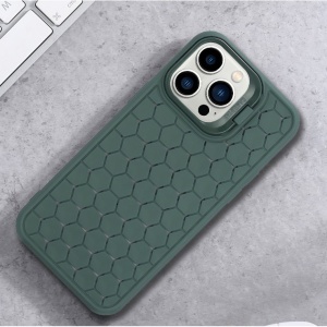 Husa de Protectie TPU, Flippy, pentru Apple iPhone 14 Pro, 3D Cube, cu Inel, Protectie Camera, Antisoc, Antizgariere, Antialunecare, Acoperire Completa, Verde - Img 7