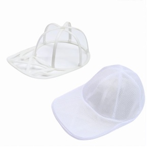 Husa de Spalare Sapca, Flippy, pentru Masina de Spalat, din Poliester, Circumferinta 53 cm, cu Fermoar, cu Suport Sapca, Alb - Img 1