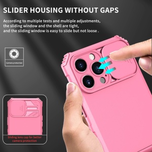 Husa Defender cu Stand pentru iPhone 11, Roz, Suport reglabil, Antisoc, Protectie glisanta pentru camera, Flippy - Img 7
