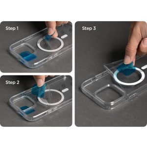 Husa MagSafe Silicone pentru iPhone 14 Pro, Flippy, Transparenta - Img 7