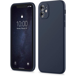 Husa protectie compatibila cu Apple iPhone 11 Liquid Silicone Case Albastru Inchis - Img 8