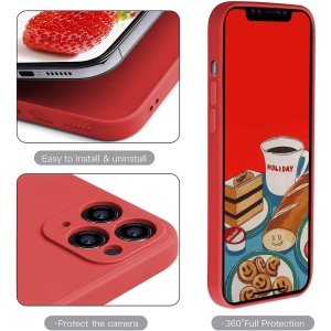 Husa protectie compatibila cu Apple iPhone 11 Pro Liquid Silicone Case Rosu - Img 11