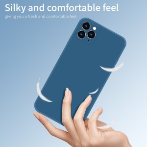 Husa protectie compatibila cu Apple iPhone 11 Pro Max Liquid Silicone Case Albastru inchis - Img 18