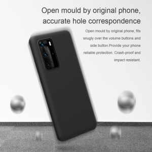 Husa protectie compatibila cu Huawei P40 Pro Liquid Silicone Case Albastru inchis - Img 15