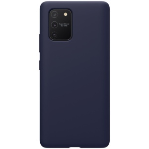 Husa protectie compatibila cu Samsung S10 Lite Liquid Silicone Case Albastru inchis - Img 1