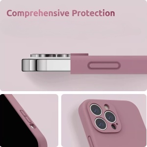 Husa protectie Flippy compatibila cu Apple iPhone 13 Pro Max Liquid Silicone Mov - Img 7