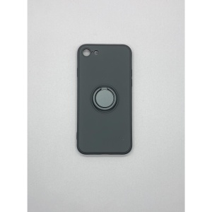 Husa protectie Flippy compatibila cu Apple iPhone 7/8/SE 2020 Liquid Silicone Ring cu suport rotativ Negru - Img 8