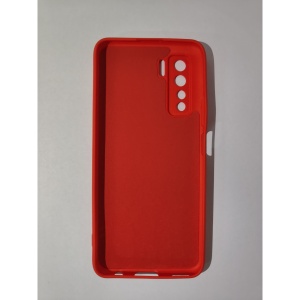 Husa protectie Flippy compatibila cu Huawei P40 Lite 5G Liquid Silicone Case Rosu - Img 3