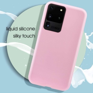 Husa protectie Flippy compatibila cu Samsung S21 5G Liquid Silicone Case Roz - Img 2