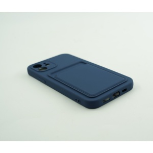 Husa protectie Flippy cu suport card compatibila cu Apple iPhone 13 Pro Max Albastru Inchis - Img 4