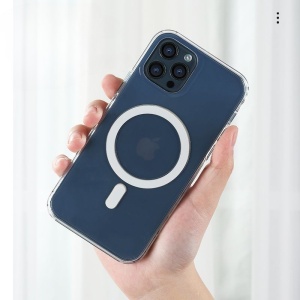 Husa protectie Flippy pentru iPhone 11 Mag Safe, 2 in 1 incarcare si magnet, Silicone, Transparenta - Img 4