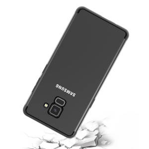 Husa Samsung Galaxy A8 2018 Transparent cu Margini Negre - Img 3