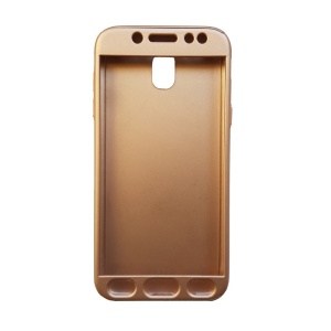 Husa Samsung Galaxy J3 2017 Full Cover 360 Auriu + Folie de protectie - Img 3