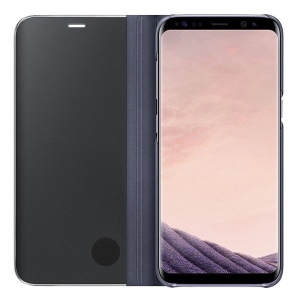 Husa Samsung Galaxy S8 Flip Cover Oglinda Albastru - Img 4