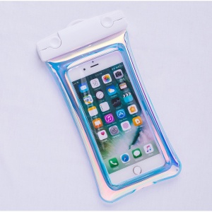 Husa subacvatica Holografica Waterproof Flippy, Snowproof, Universala, Impermeabila, cu Snur, pentru telefon sau documente, Alb - Img 3